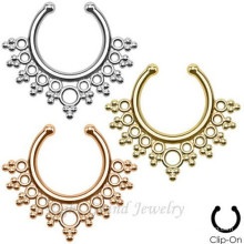 16 keine Nasenring Piercing Fake Septum Piercing Fake Septum